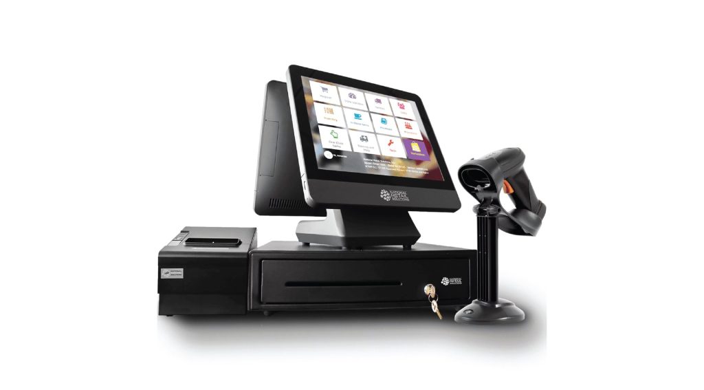 Point of sale terminal with card reader and receipt printer